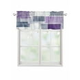 thumbnail image 1 of Valances for Windows Grey Purple Rod Pocket Cafe Window Treatments Valance Curtains for Kitchen Bathroom Laundry Basement Windows 54"x18", 1 of 9