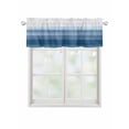 thumbnail image 1 of Valances for Windows Haze Blue Gradient Rod Pocket Cafe Window Treatments Valance Curtains for Kitchen Bathroom Laundry Basement Windows 42"x18", 1 of 9