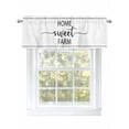 thumbnail image 1 of Valances for Windows Home Sweet Rod Pocket Cafe Window Treatments Valance Curtains for Kitchen Bathroom Laundry Basement Windows 60"x18", 1 of 9