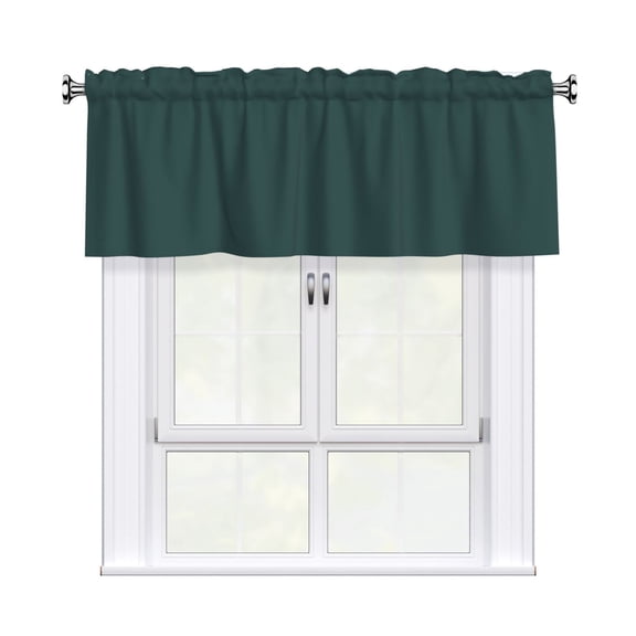 Valances for Windows Kitchen Curtains Small Treatments Valance, Dark Slate Gray 60x18 inch