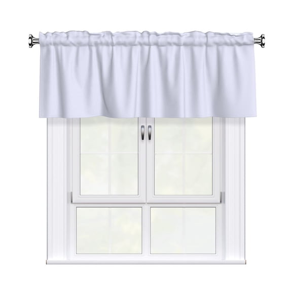 Valances for Windows Kitchen Curtains Small Treatments Valance, Glitter White 42x12 inch