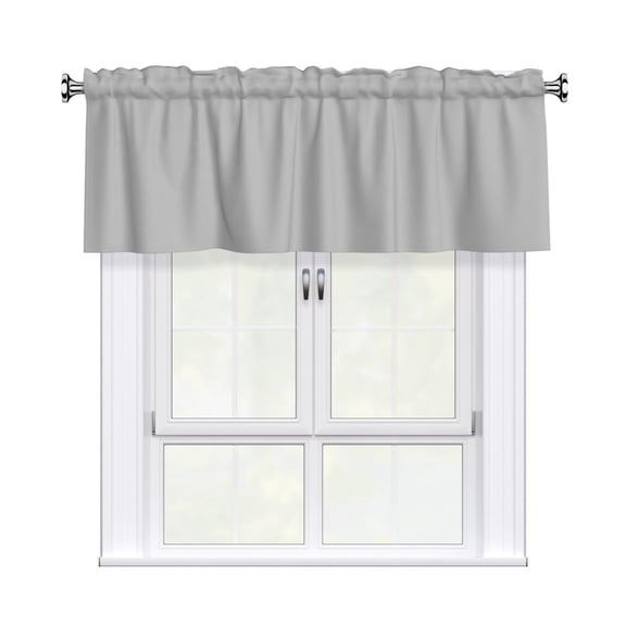 Valances for Windows Kitchen Curtains Small Treatments Valance, Gray X11 42x12 inch