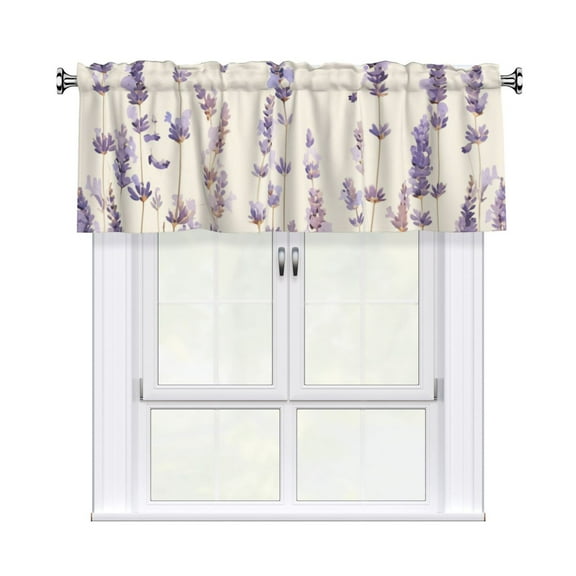 Valances for Windows Kitchen Curtains Small Treatments Valance, Lavenders 42x12 inch