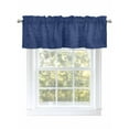 thumbnail image 1 of Valances for Windows Navy Blue Linen Rod Pocket Cafe Window Treatments Valance Curtains for Kitchen Bathroom Laundry Basement Windows 60"x18", 1 of 9
