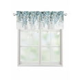 thumbnail image 1 of Valances for Windows Orange Blue Leaves Rod Pocket Cafe Window Treatments Valance Curtains for Kitchen Bathroom Laundry Basement Windows 60"x18", 1 of 9