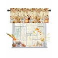 thumbnail image 1 of Valances for Windows Orange Fall Rod Pocket Cafe Window Treatments Valance Curtains for Kitchen Bathroom Laundry Basement Windows 60"x18", 1 of 6