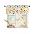thumbnail image 1 of Valances for Windows Pumpkin Sunflower Rod Pocket Cafe Window Treatments Valance Curtains for Kitchen Bathroom Laundry Basement Windows 60"x18", 1 of 6