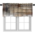 thumbnail image 1 of Valances for Windows,Rod Pocket,52 x 18 inch,Brown Grey Abstract, 1 of 6