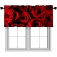 thumbnail image 1 of Valances for Windows,Rod Pocket,52 x 18 inch,Red Rose, 1 of 5