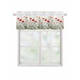 thumbnail image 1 of Valances for Windows Spring Poppy Rod Pocket Cafe Window Treatments Valance Curtains for Kitchen Bathroom Laundry Basement Windows 60"x18", 1 of 9