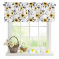 thumbnail image 1 of Valances for Windows Spring Sunflower Leaf Seamless Rod Pocket Short Curtain for Bathroom Living Room Bedroom Farm Blossom Floral 1 Panel 54x18in, 1 of 9