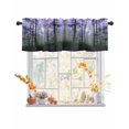 thumbnail image 1 of Valances for Windows Thanksgiving Fall Rod Pocket Cafe Window Treatments Valance Curtains for Kitchen Bathroom Laundry Basement Windows 54"x18", 1 of 6