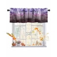 thumbnail image 1 of Valances for Windows Thanksgiving Fall Rod Pocket Cafe Window Treatments Valance Curtains for Kitchen Bathroom Laundry Basement Windows 60"x18", 1 of 6
