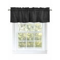 thumbnail image 1 of Valances for Windows Vintage Black Rod Pocket Cafe Window Treatments Valance Curtains for Kitchen Bathroom Laundry Basement Windows 54"x18", 1 of 9