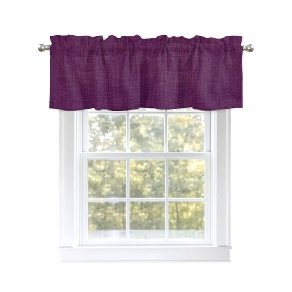Valances for Windows Vintage Dark Rod Pocket Cafe Window Treatments Valance Curtains for Kitchen Bathroom Laundry Basement Windows 42"x12"