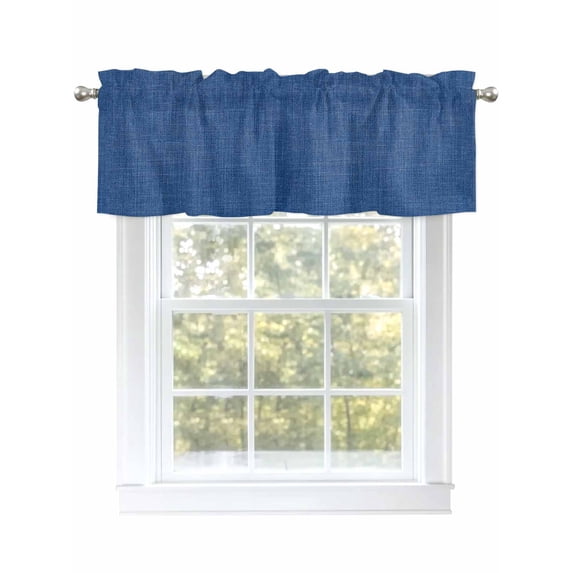 Valances for Windows Vintage Linen Rod Pocket Cafe Window Treatments Valance Curtains for Kitchen Bathroom Laundry Basement Windows 54"x18"