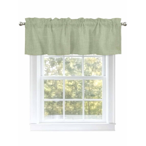 Valances for Windows Vintage Linen Rod Pocket Cafe Window Treatments Valance Curtains for Kitchen Bathroom Laundry Basement Windows 56"x16"