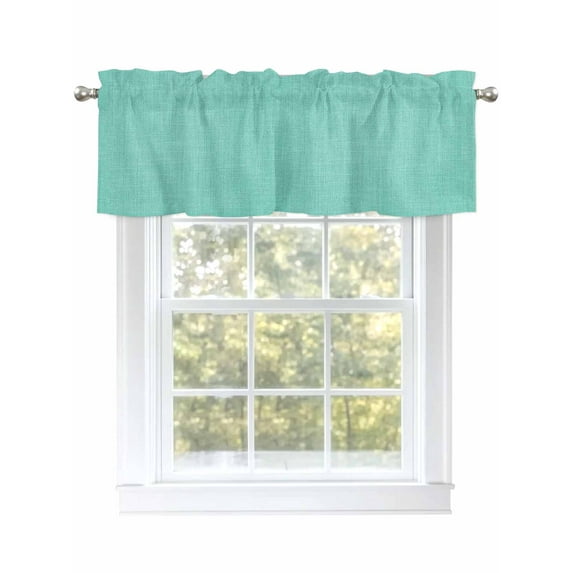Valances for Windows Vintage Linen Rod Pocket Cafe Window Treatments Valance Curtains for Kitchen Bathroom Laundry Basement Windows 60"x14"