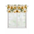 thumbnail image 1 of Valances for Windows Vintage Sunflower Rod Pocket Cafe Window Treatments Valance Curtains for Kitchen Bathroom Laundry Basement Windows 42"x18", 1 of 9