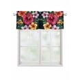 thumbnail image 1 of Valances for Windows Watercolor Flowers Rod Pocket Cafe Window Treatments Valance Curtains for Kitchen Bathroom Laundry Basement Windows 42"x12", 1 of 9