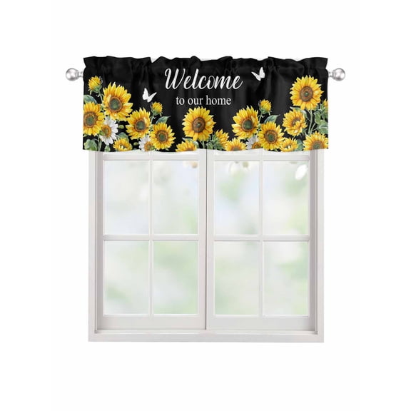 Valances for Windows Welcome to Rod Pocket Cafe Window Treatments Valance Curtains for Kitchen Bathroom Laundry Basement Windows 42"x12"