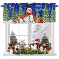 thumbnail image 1 of Valances for Windows Winter Snowman Rod Pocket Cafe Window Treatments Valance Curtains for Kitchen Bathroom Laundry Basement Windows 54"x18", 1 of 7