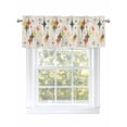 thumbnail image 1 of Valances for Windows Yellow Red Geometric Bohemian Rod Pocket Short Curtain for Bathroom Living Room Bedroom Vintage Mid Century 1 Panel 42x12in, 1 of 9
