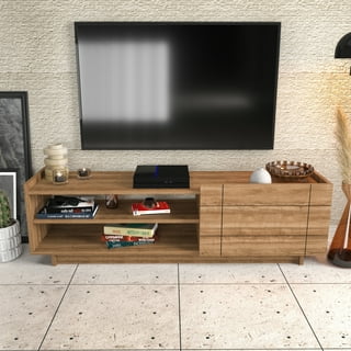 Decoratika Ola TV Stand - Walnut, Size: 25.2 in, Brown