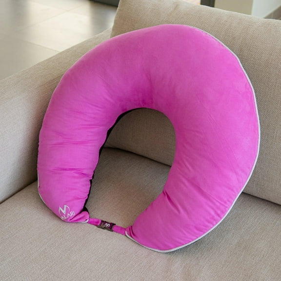 Valari Seated Support Pillow For Crafting, Gaming, Reading and Post Surgery. Premium Edition, two tone, piping, metal clips in velvet or suede material