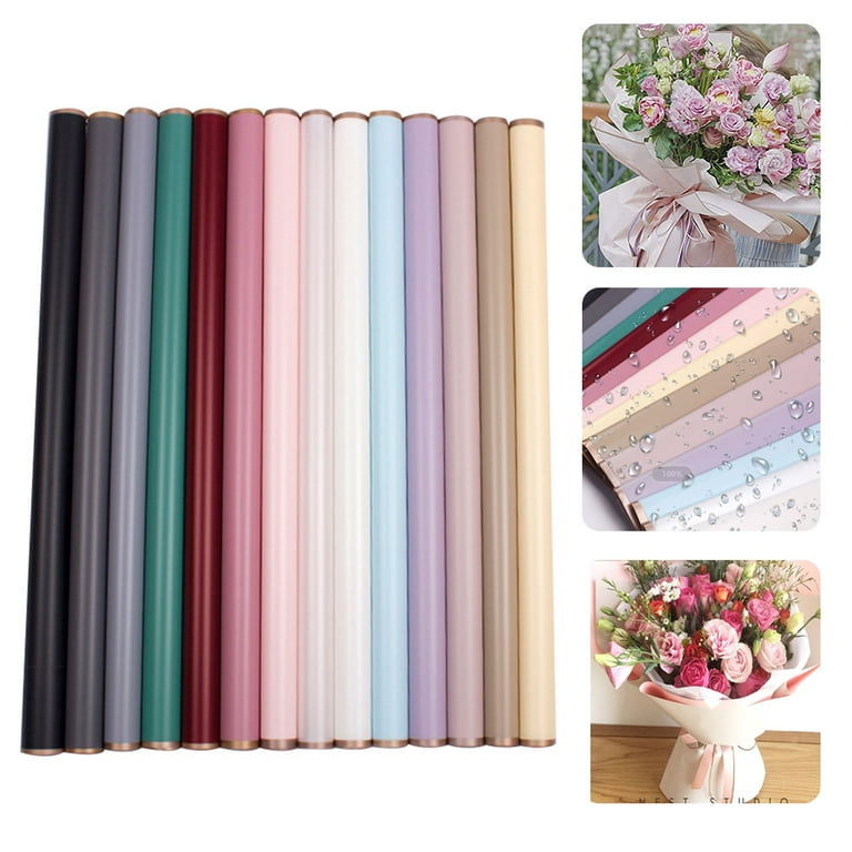 Valatala Fresh Flowers Bouquet Multi-color Paper Waterproof Floral Gift  Wrap Papers, (20 Rolls) 3.6 sq ft.