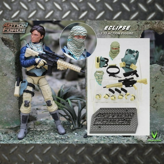 Valaverse Action Force Eclipse 1/12 Scale Collectible Action Figures, 8 oz