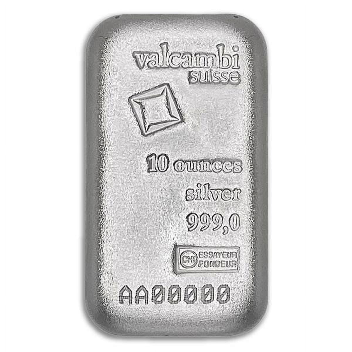 Valcambi 10 Oz Bar, .999 Pure Silver