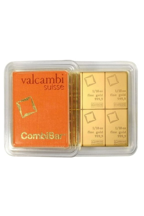 10 x 1/10 oz Gold CombiBar in Assay 1 oz