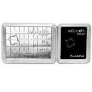 Valcambi 50x1 Gram Platinum CombiBar 50 Gram Total - In Assay Card