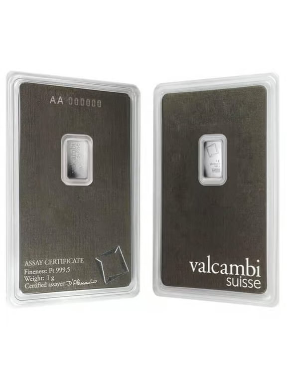 Suisse 1 Gram Platinum Bar - In Assay Card