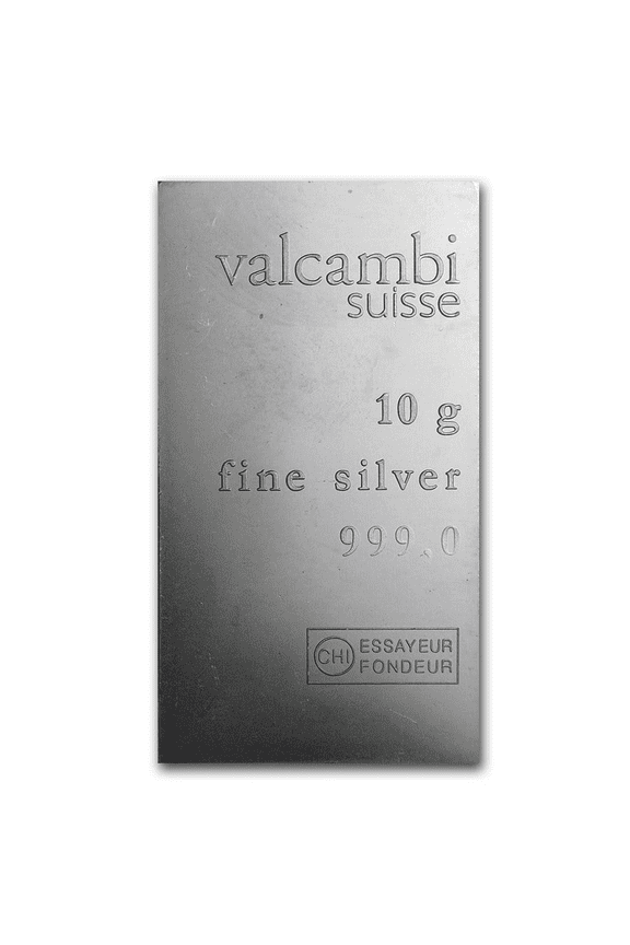 Suisse 10 Gram Silver Bar Single Break-Off Piece from 10x10 CombiBar
