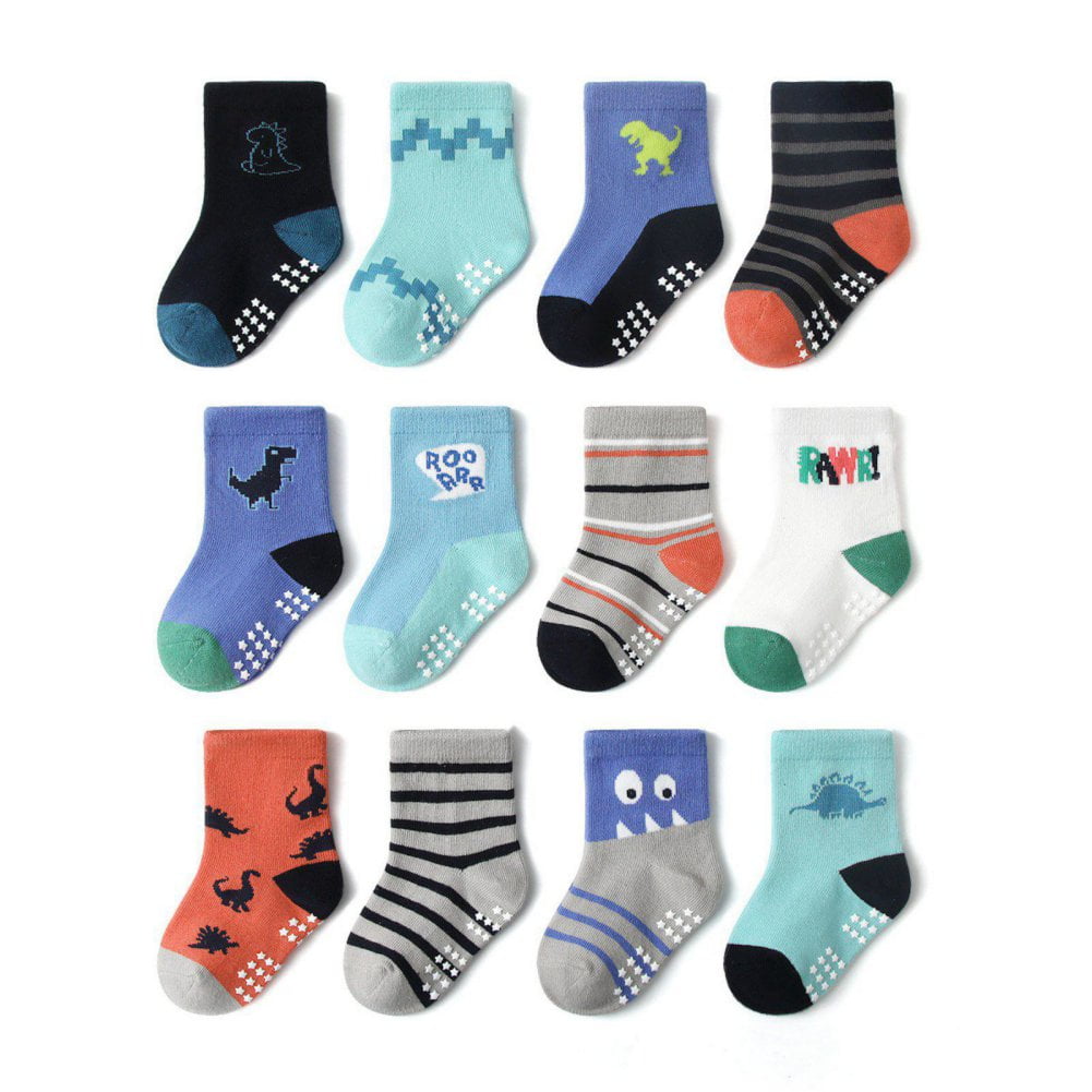 Valcatch Baby AntiSlip CottonSocks Toddler NonSkid Ankle for Infants Toddlers Girls Boys 12
