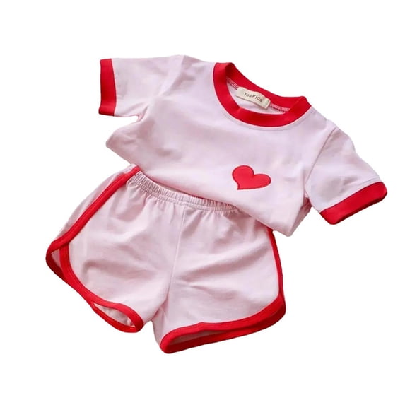 Valcatch Baby-girls and Toddler Short Sleeve Top and Shorts 2-piece Set Summer