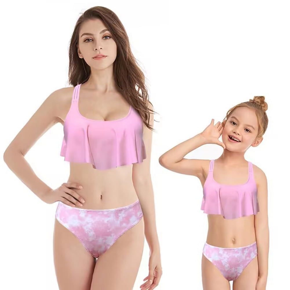 Gwiyeopda Family Matching Swimsuit Mommy and Me Swimwear Bathing Suit Kids  Summer Beachwear Bikini Set 