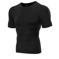 thumbnail image 1 of Valcatch Mens Quick Dry Short Sleeve Compression Shirts Sports Baselayer T-Shirts Tops Workout Rash Guard Shirt, 1 of 9