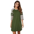 thumbnail image 1 of Valcatch Nightgowns for Women Sleepshirt Short Sleeve Pajama Shirt Soft Sleep Dress Striped Loungewear Nightshirt, 1 of 8