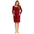 thumbnail image 1 of Valcatch Nursing Gown 3 in 1 Delivery/Labor/Nursing Nightgown Women Maternity Hospital Gown Breastfeeding Sleepwear S-3XL, 1 of 6