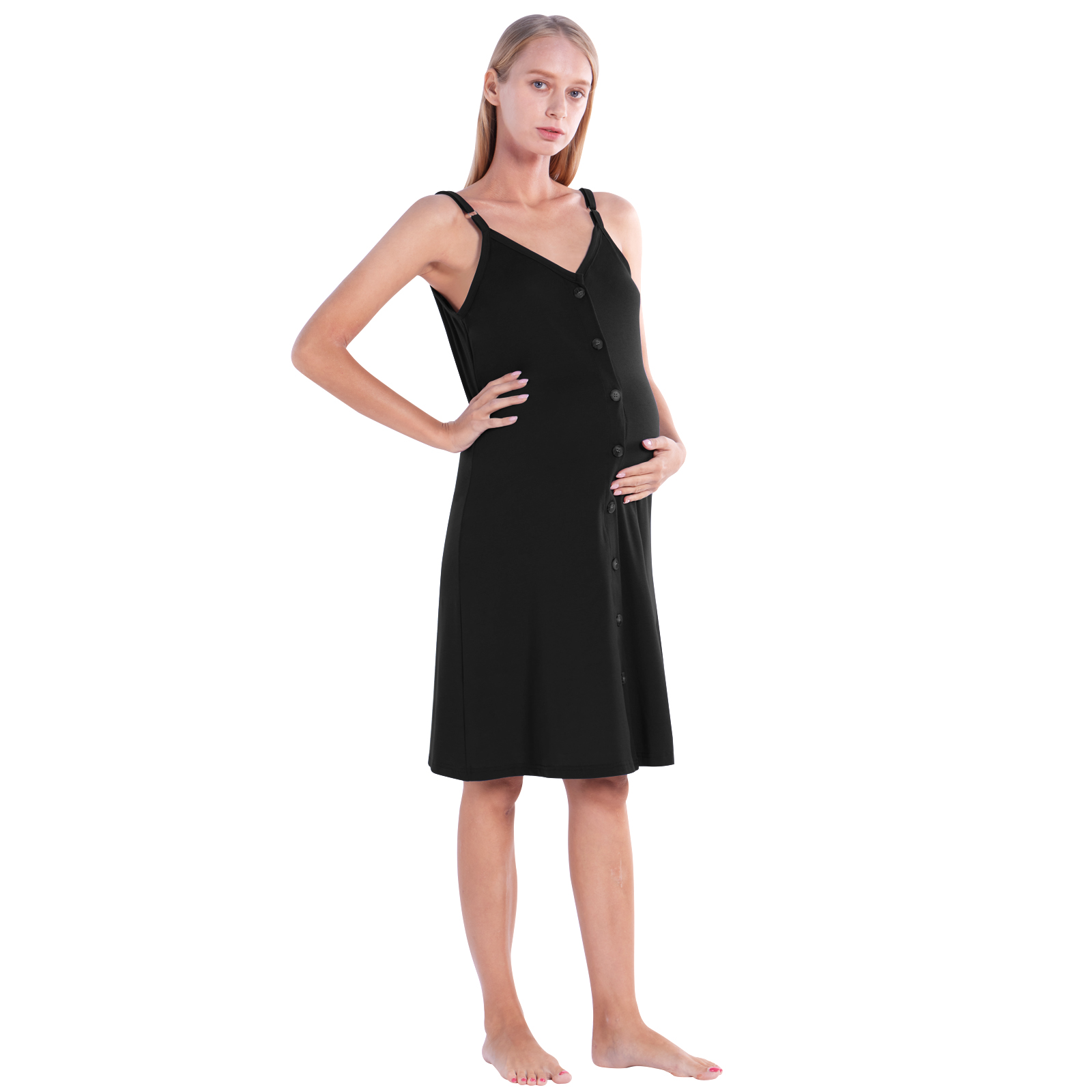Tuta Nursing Senza Maniche Esprit Maternity - Over The Belly, In Materiale Morbido, Per Allattamento, Loungewear