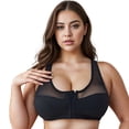 thumbnail image 1 of Valcatch Plus Size Women's Breathable Front Closure Bra Wireless Sports Mesh Bra for Everyday Wear, 1 of 5