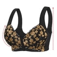 thumbnail image 1 of Valcatch Plus Size Women's Front Button Bra - Wide Shoulder Straps, Wireless & Lace Design for Big Busted, 1 of 4