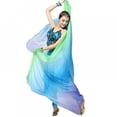 thumbnail image 1 of Valcatch Solid Color Chiffon Belly Dance Veils Gradual Colorful Stage Performance Scarf, 1 of 1