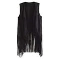 thumbnail image 1 of Valcatch Tassels Fringe Sleeveless Vest Tops Cardigan Waistcoat Jacket Outwear Tops, 1 of 4