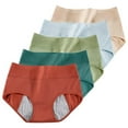 thumbnail image 1 of Valcatch Teen Girls Period Underwear Menstrual Period Panties Leak-Proof Mid Waist Cotton Protective Briefs Pack of 5, 1 of 7