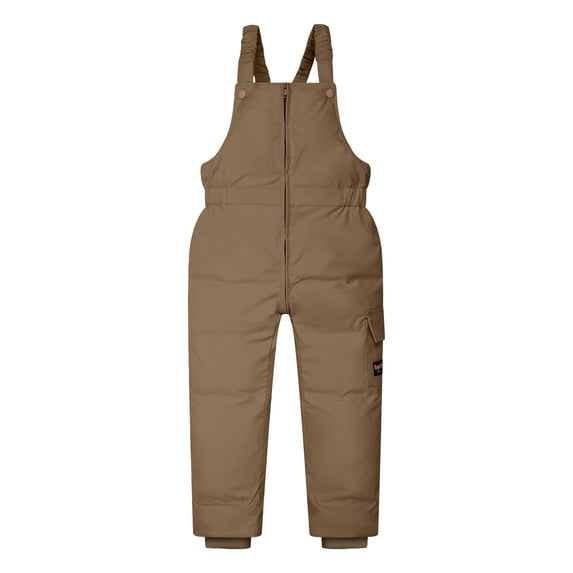 Valcatch Unisex Toddler Solid Color Snow Bib Overalls Waterproof Warm Down Puffer Snowsuit for Baby Boys Girls