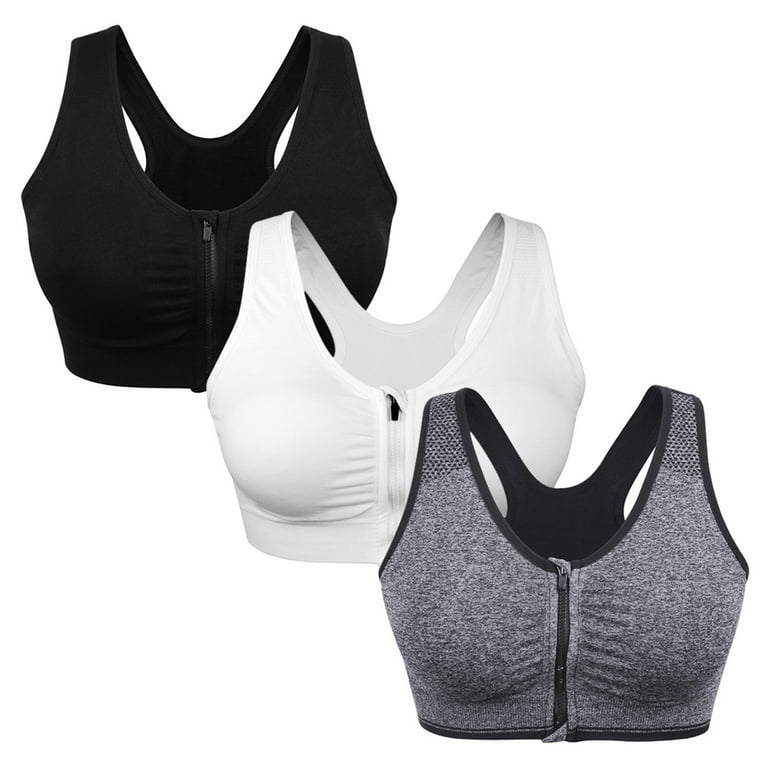 Valcatch Women 1or 2 or 3 Pack High Support and Removable Pad Tank Top  Racerback Sports Bra